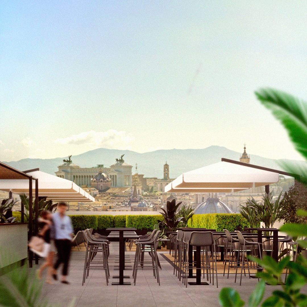 Apéritif sur le rooftop La Rinascente près du Corso